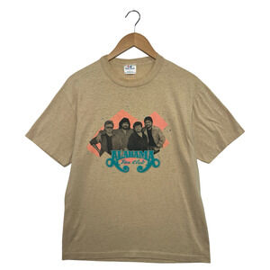 Vintage Alabama Fan Club Shirt Mens Large Tan Graphic Tee Jays Retro 80s Country
